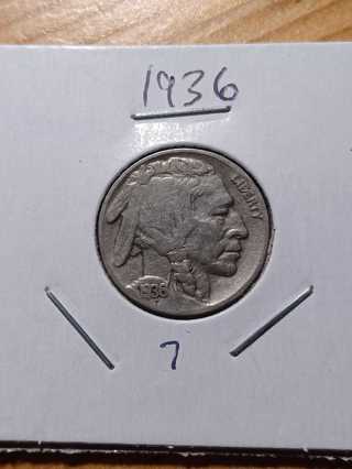 1936 Buffalo Nickel! 7.0