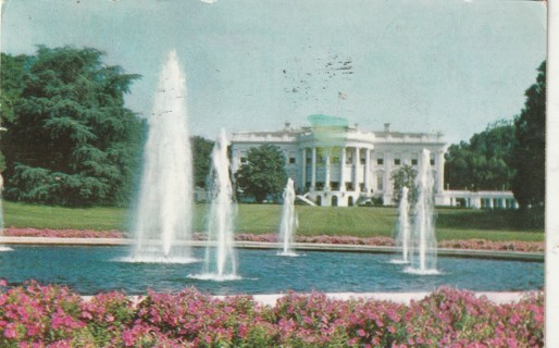 Vintage Used Postcard: d: 1955 White House, Washington DC