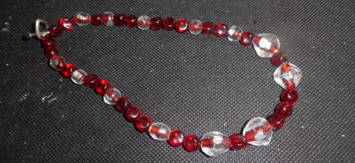 Handmade Red Necklace 16 inch