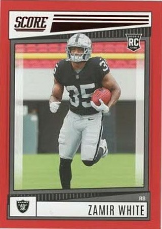 2022 Score Zamir White Las Vegas Raiders RC Red Parallel #336!