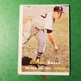 1957 - TOPPS BASEBALL - CARD NO. 229 - GEORGE SUSCE - RED SOX