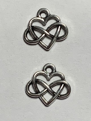 SILVER HEART CHARMS~#1~FREE SHIPPING!