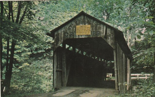 Vintage Unused Postcard: s: Teagarden Bridge, Lisbon, OH