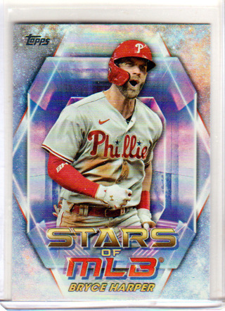 Bryce Harper, 2023 Topps Stars of the MLB Card #SMLB-14, Philadelphia Phillies, (L4
