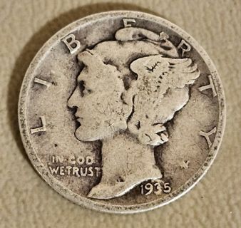 1935 Mercury Silver Dime