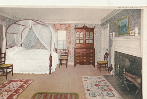 Vintage Unused Postcard: k: Blue Chintz Room, Portsmouth, NH