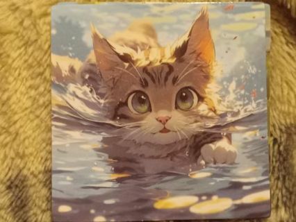 Cat one new nice adorable vinyl lab top sticker no refunds regular mail win 2 or more get bonus