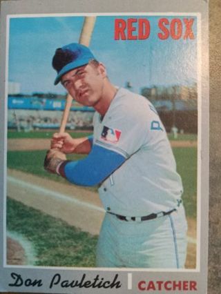 1970 T.C.G.DON PAVLETICH BOSTON RED SOX BASEBALL CARD# 504