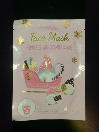 FREE NEW FROSTED & MERRY SKIN CARE BEAUTY SHEET face MASK formulated with Cucumber and Aloe Facial
