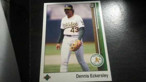 1989 UPPER DECK DENNIS ECKERSLEY OAKLAND ATHLETICS BASEBALL CARD# 289