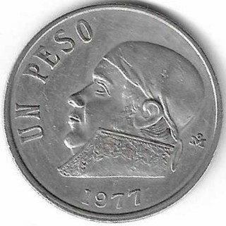 1977 Un Peso Mexico Coin