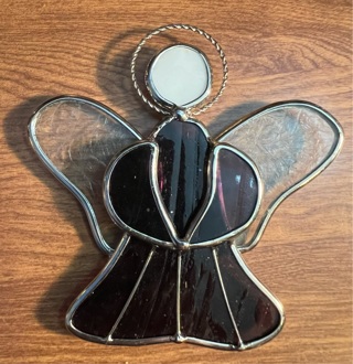 Stain glass Angel Ornament 