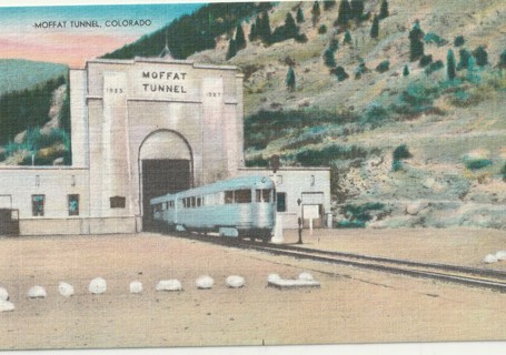 Vintage Unused Postcard: Linen: Colorado: Moffat Tunnel