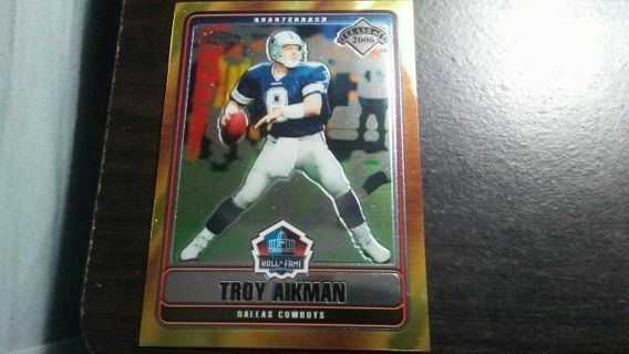 2006 TOPPS CHROME HALL OF FAME INDUCTION TROY AIKMAN DALLAS COWBOYS FOOTBALL CARD#HOFT-TA