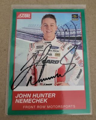 Nascar John Hunter Nemecheck autographed card