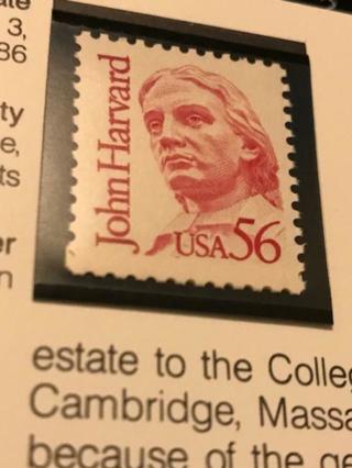 Scott # 2190 - John Harvard - Single Stamp - MNH - 1986