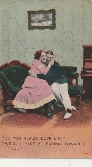 Vintage Used Postcard: Pre Linen: Do You Really Love Me?