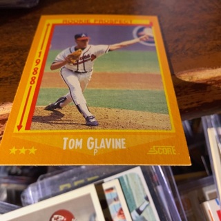 1988 score Tom glavine rookie prospect baseball card 