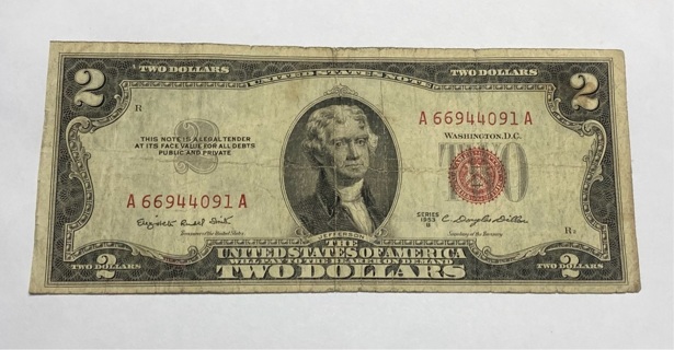 1953 B Series Two Dollar Bill