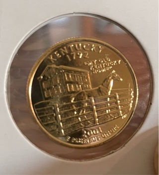 2001-D Kentucky Gold Colorized State Quarter