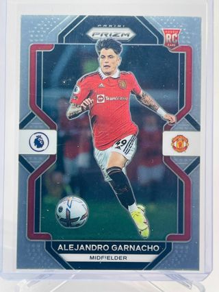 2022-23 Panini Prizm Premier League Alejandro Garnacho Rookie RC 90 Manchester United Football Card