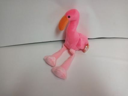 1995 Beanie Baby Pinky Flamingo Pink February 13 Birthday Cute
