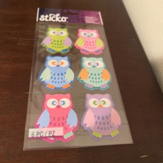 Sticko dimensional owl stickers