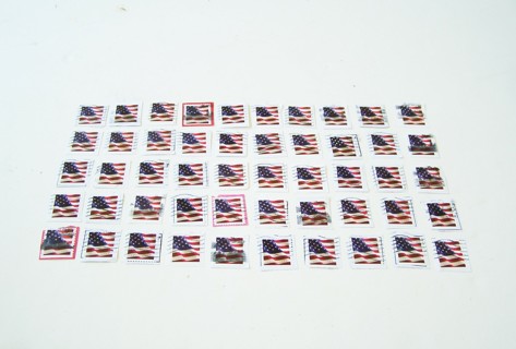 United States Postage Stamps Set of 50 Used/Cancelled Still on Paper