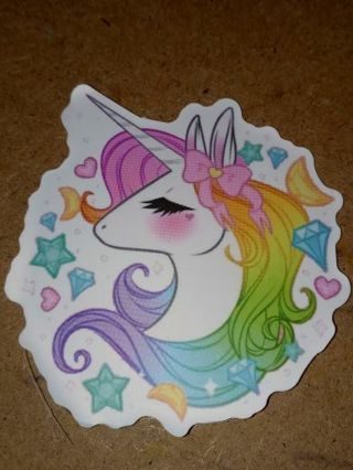 Unicorn beautiful one nice vinyl lab top sticker no refunds regular mail high quality!