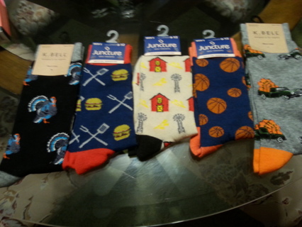 5 new pair mens socks.