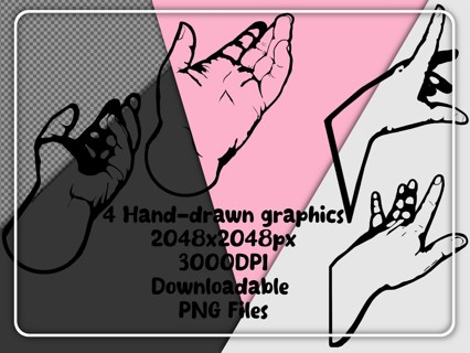  Original Hand-Drawn Handy Graphics (Set 1) - Digital Download