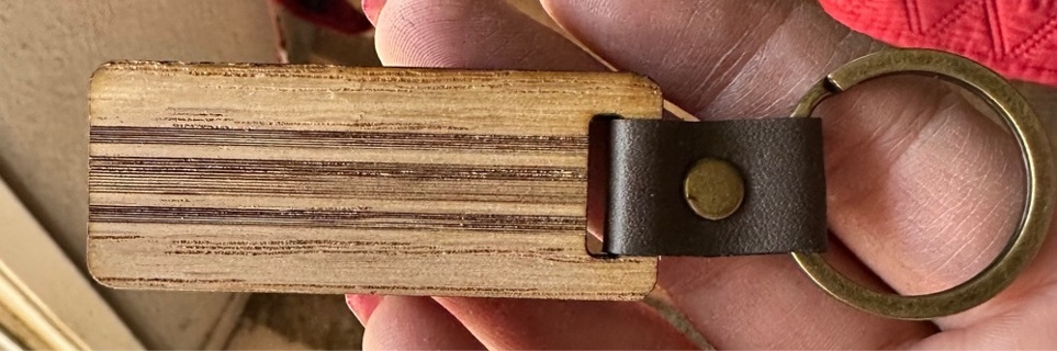 DIY Engrave yourself Longhorn Wood Keychain 