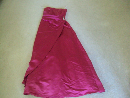David's Bridal Begonia Pink Prom Bridesmaid Dress Gown Size 6