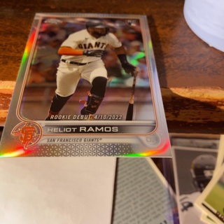 2022 topps update chrome rookie debut heliot Ramos rookie baseball card 