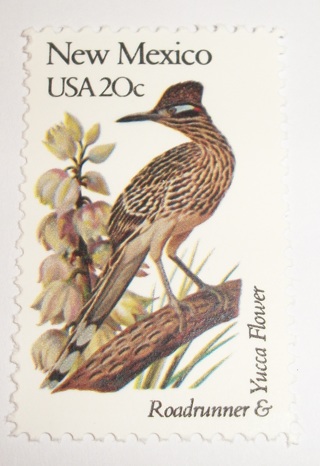 Scott #1983, New Mexico, Roadrunner, Yucca Flower, Useable 20¢ US Postage Stamp