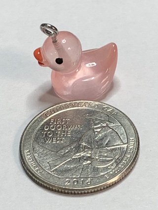 ❤DUCK~#35~LIGHT PINK~CHARM & GLOW IN THE DARK~1 DUCK ONLY~FREE SHIPPING❤