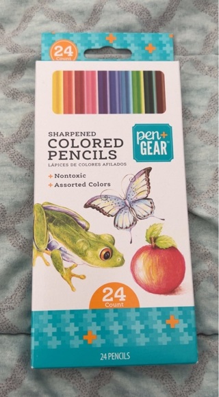 New: 24 PenGear Sharpened Bright, Bold, Colored Pencils! Class/ Crafts/ Special Effects...