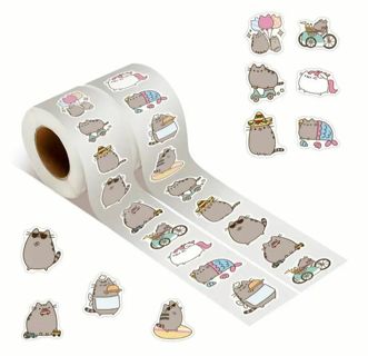 ⭐NEW⭐(10) 1" CARTOON CAT STICKERS!!