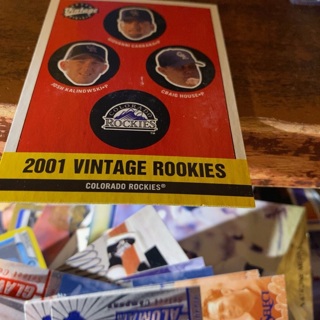 2001 upper deck vintage rookies Colorado Rockies baseball card 