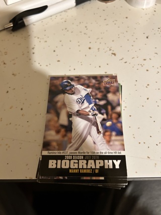 2010 upper deck biography manny ramirez