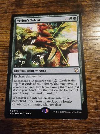 Magic the gathering mtg Viviens Talent rare card March of the machine