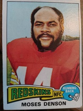 1975 TOPPS MOSES DENSON WASHINGTON REDSKINS FOOTBALL CARD# 392