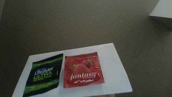 1 - lifestyles utra sensitive condom 1 - strawberry scented condom