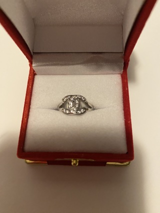 14K Solid White Gold Vintage Diamond Ring, Estate Find