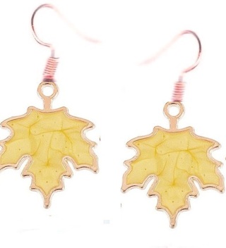 GP GOLDEN MAPLE LEAF EARRINGS #1 (PLEASE READ DESCRIPTION