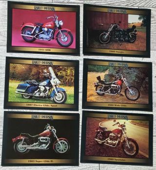 6 Harley Davidson Cards