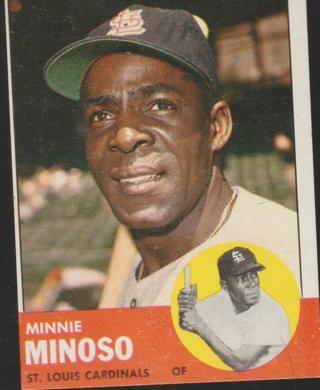 1963 Topps Minnie Minoso St Louis Cardinals #190