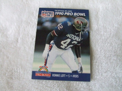 1990 Ronnie Lott San Francisco 49ers Pro Bowl Pro Set Card #400