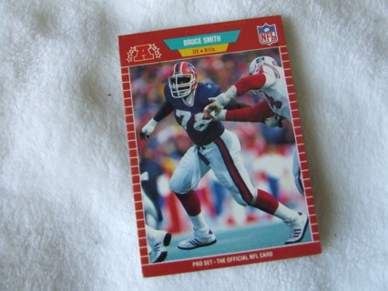 1989 Bruce Smith Buffalo Bills Pro Set Card #28 Hall of Famer