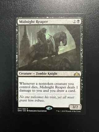 Midnight Reaper MTG Guilds of Ravnica GRN Lightly Played Card